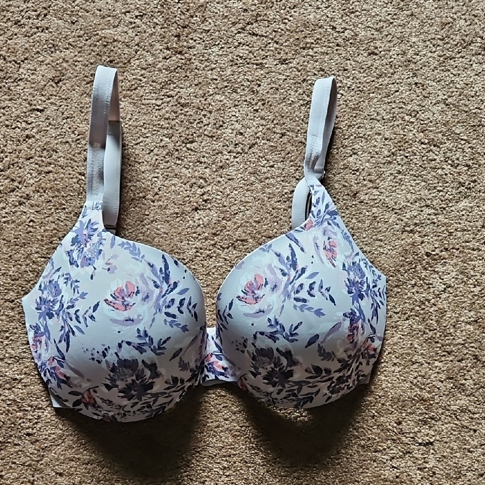 Maidenform Love the Lift Blue and Pink Floral Bra Size 38D